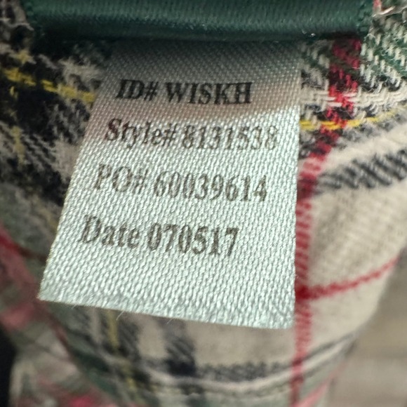 Lauren Ralph Lauren Nightshirt Womens L Red Green Plaid Flannel Crest 8131538 - Picture 6 of 7